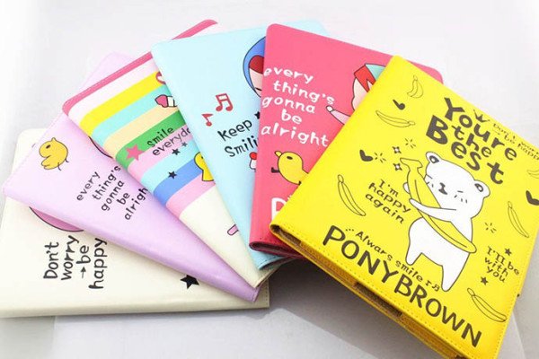 Happy And Cute iPad Folio Flip Leather Case